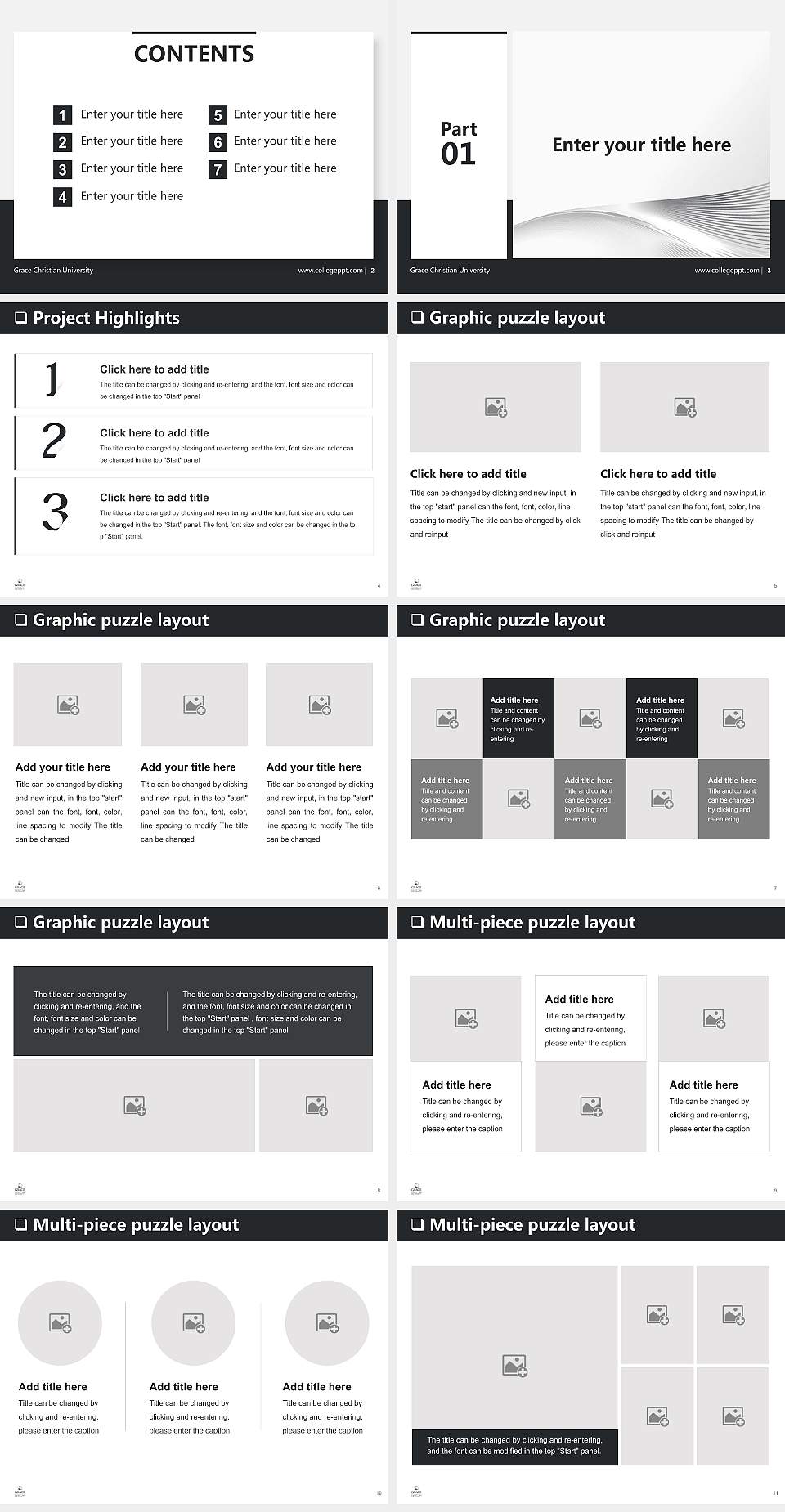 Grace Christian University General Purpose PPT Template4:3 ratio PPT effect preview image2