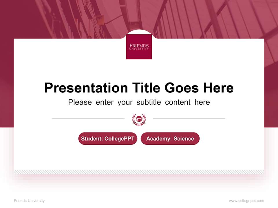 Friends University National Scholarship Defense PPT Template4:3 ratio PPT effect preview image4
