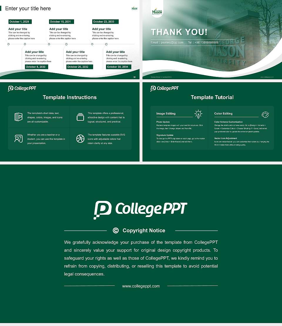 George Mason University(GMU) Lecture Sharing and Networking Event PPT Template16:9 ratio PPT effect preview image4