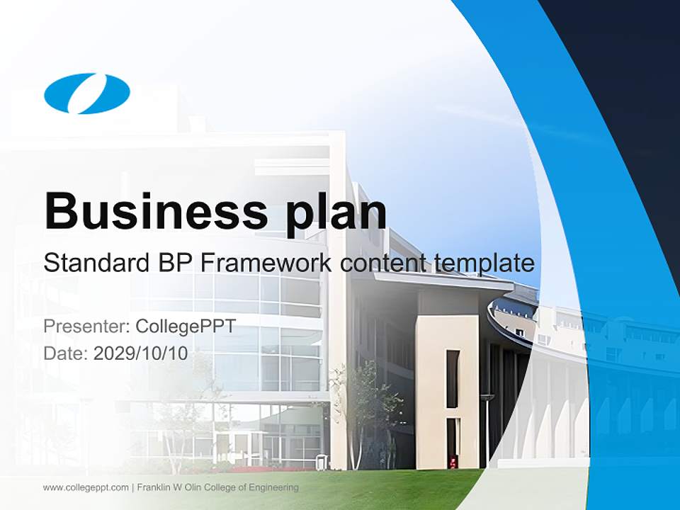 Franklin W Olin College of Engineering Competition/Entrepreneurship Contest PPT Template4:3 ratio PPT effect preview image9