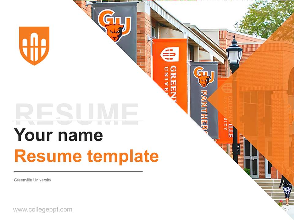 Greenville University Resume PPT Template4:3 ratio PPT effect preview image5