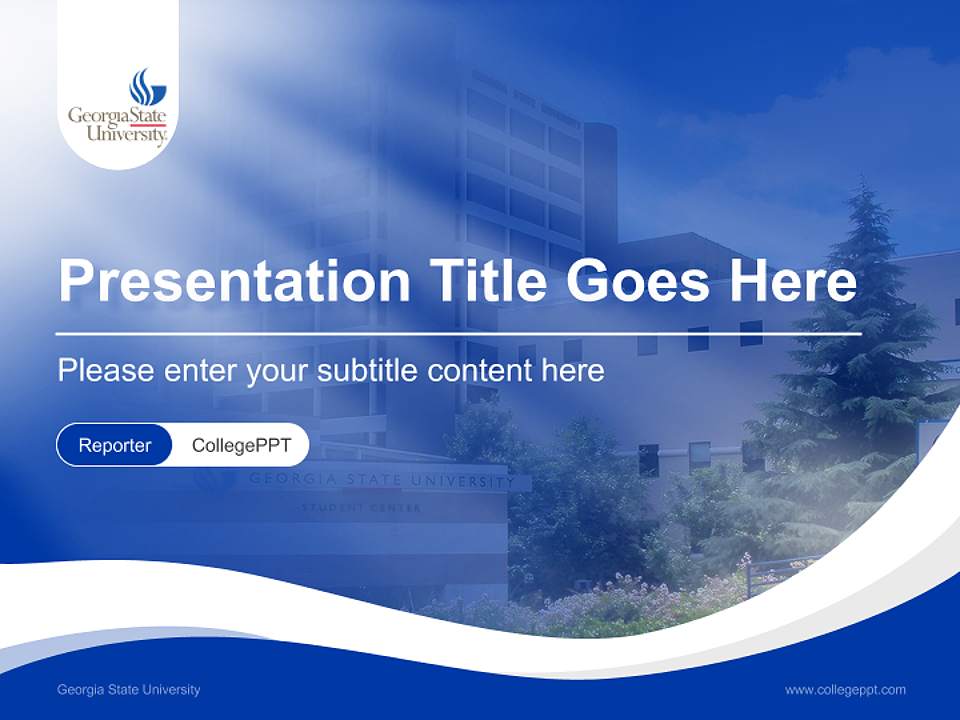 Georgia State University Lecture Sharing and Networking Event PPT Template4:3 ratio PPT effect preview image4