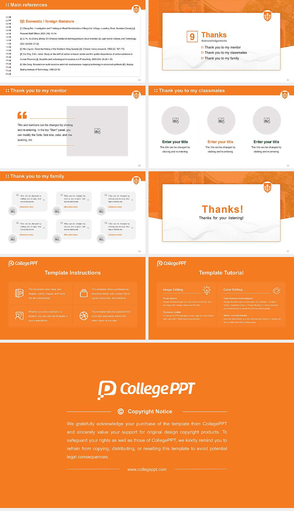 Greenville University Graduation Thesis Defense PPT Template16:9 ratio PPT effect preview image7