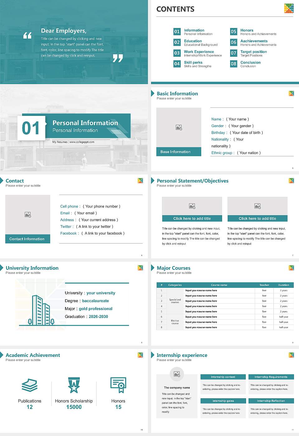 Graduate Theological Union Resume PPT Template16:9 ratio PPT effect preview image2