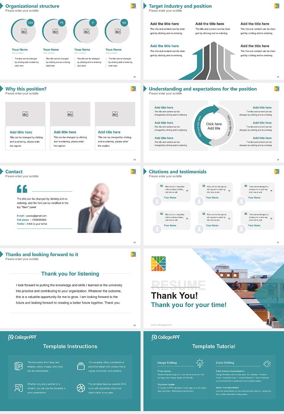 Graduate Theological Union Resume PPT Template16:9 ratio PPT effect preview image4