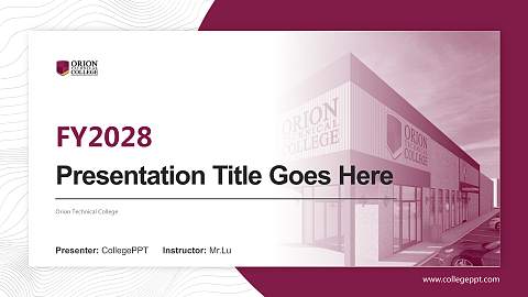 Orion Technical College Academic Presentation/Research Findings Report PPT Template