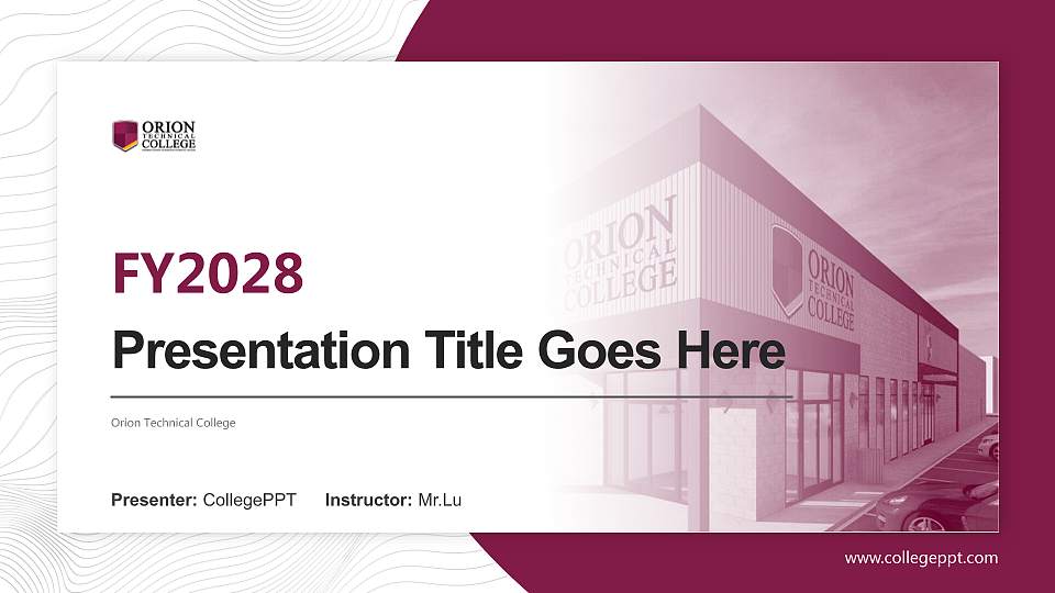 Orion Technical College Academic Presentation/Research Findings Report PPT Template16:9 ratio PPT effect preview image