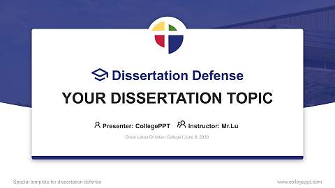 Great Lakes Christian College Graduation Thesis Defense PPT Template
