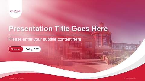 Grand View University Lecture Sharing and Networking Event PPT Template