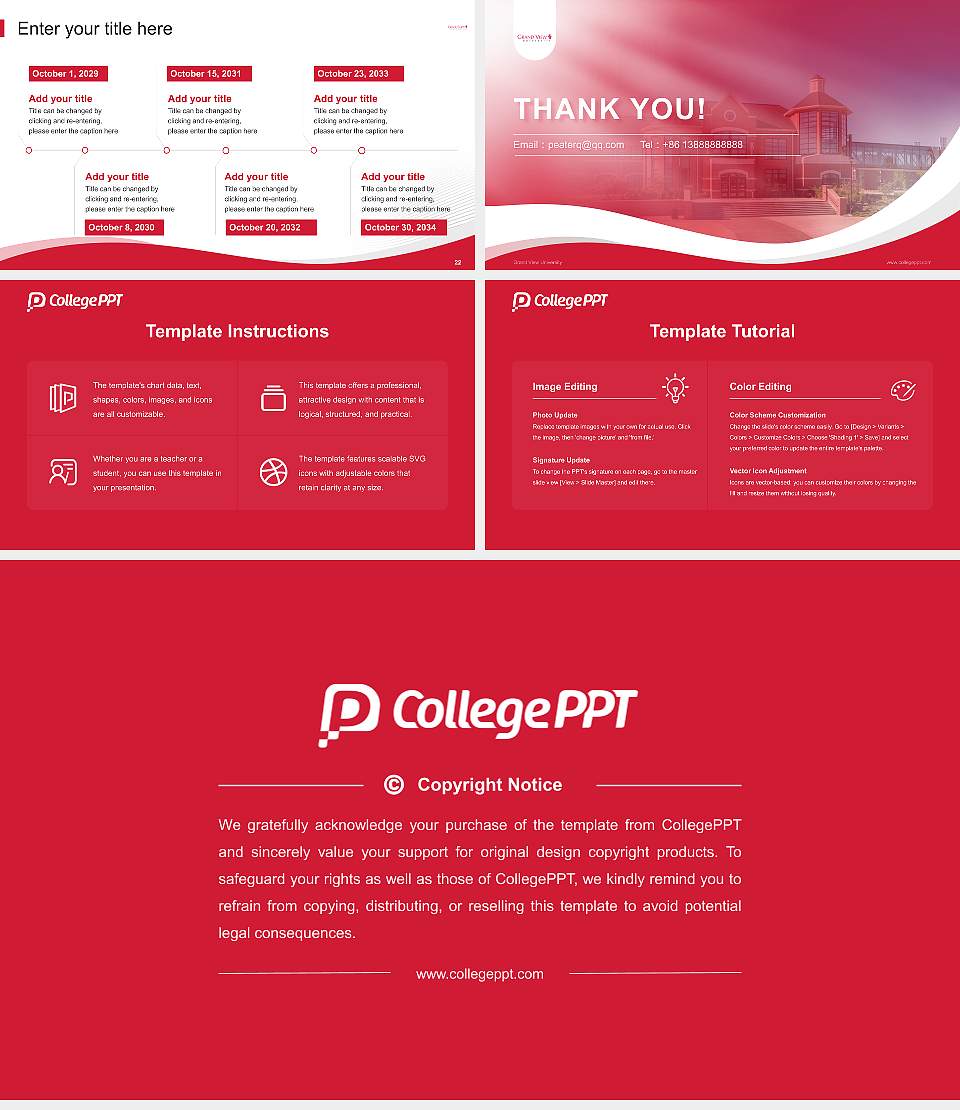 Grand View University Lecture Sharing and Networking Event PPT Template16:9 ratio PPT effect preview image4