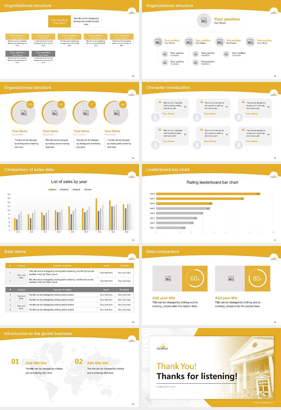 Grambling State University Academic Presentation/Research Findings Report PPT Template16:9 ratio PPT effect preview image4
