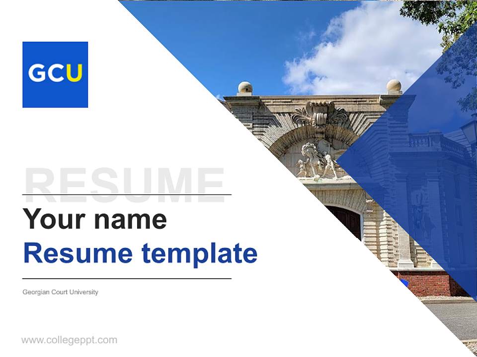 Georgian Court University Resume PPT Template4:3 ratio PPT effect preview image5
