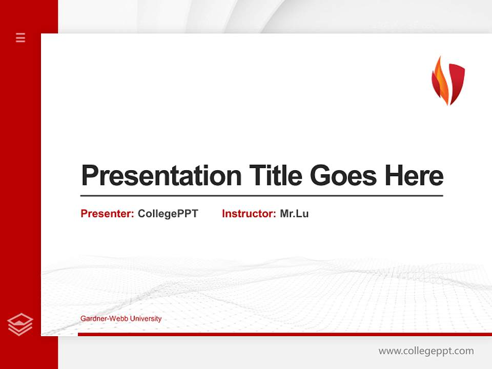 Gardner-Webb University Thesis Proposal/Graduation Defense PPT Template4:3 ratio PPT effect preview image5