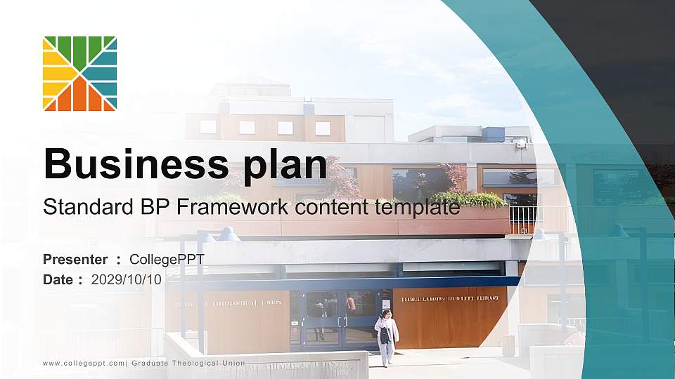 Graduate Theological Union Competition/Entrepreneurship Contest PPT Template16:9 ratio PPT effect preview image