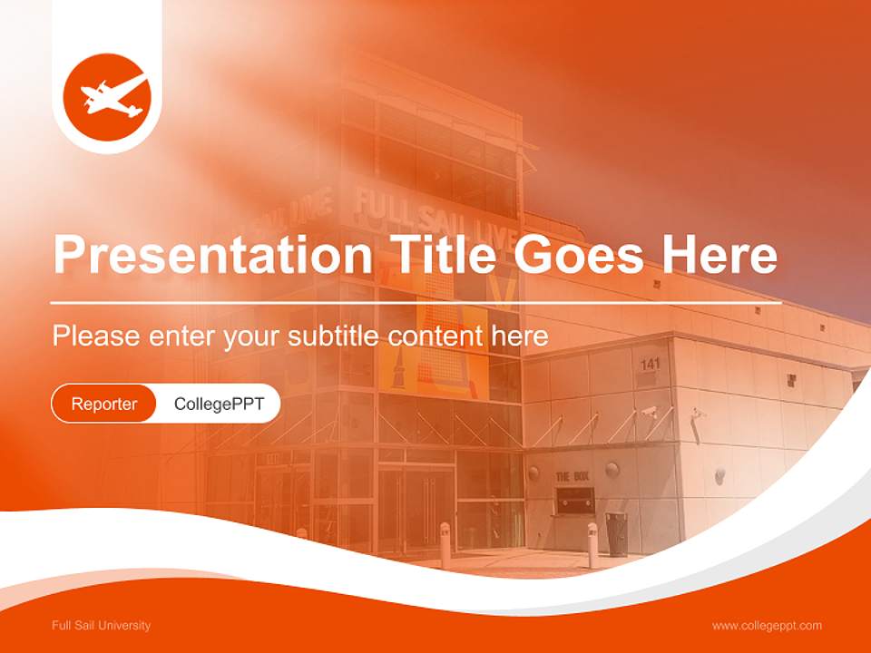 Full Sail University Lecture Sharing and Networking Event PPT Template4:3 ratio PPT effect preview image4