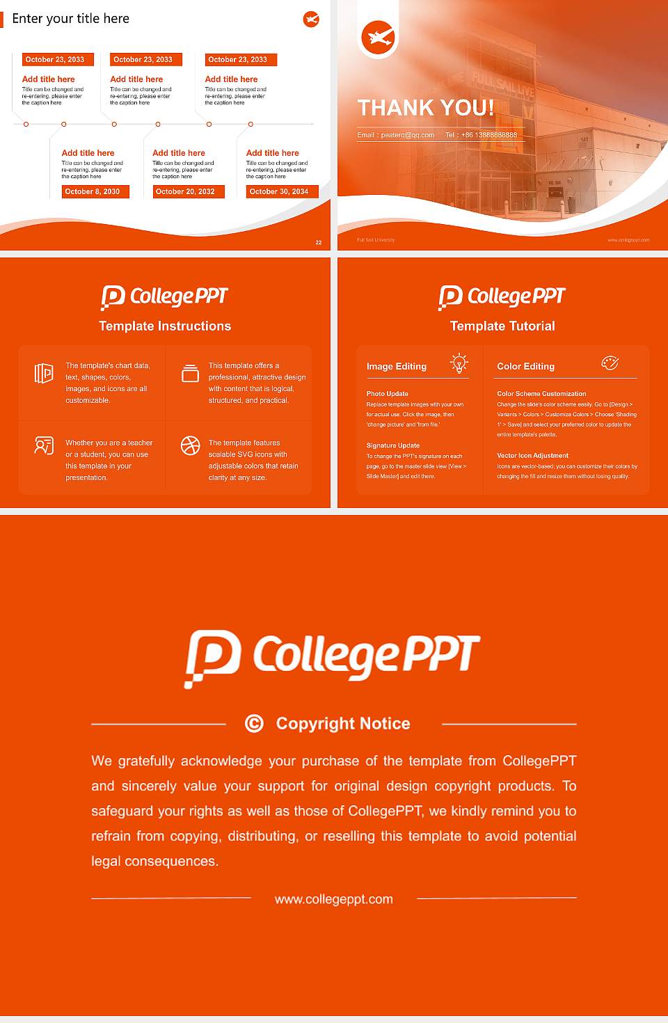 Full Sail University Lecture Sharing and Networking Event PPT Template4:3 ratio PPT effect preview image4