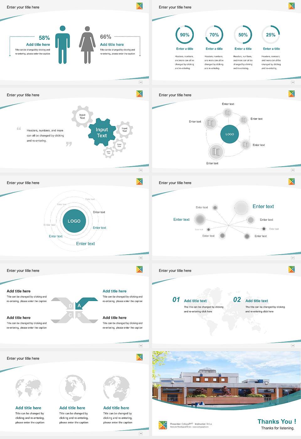 Graduate Theological Union Course/Courseware Creation PPT Template16:9 ratio PPT effect preview image4