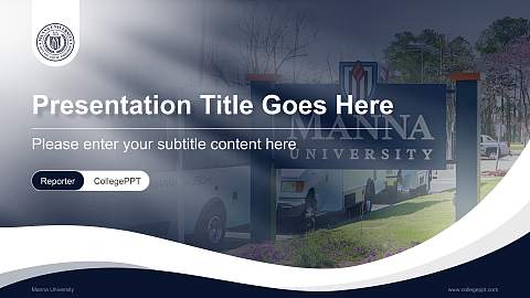 Manna University Lecture Sharing and Networking Event PPT Template