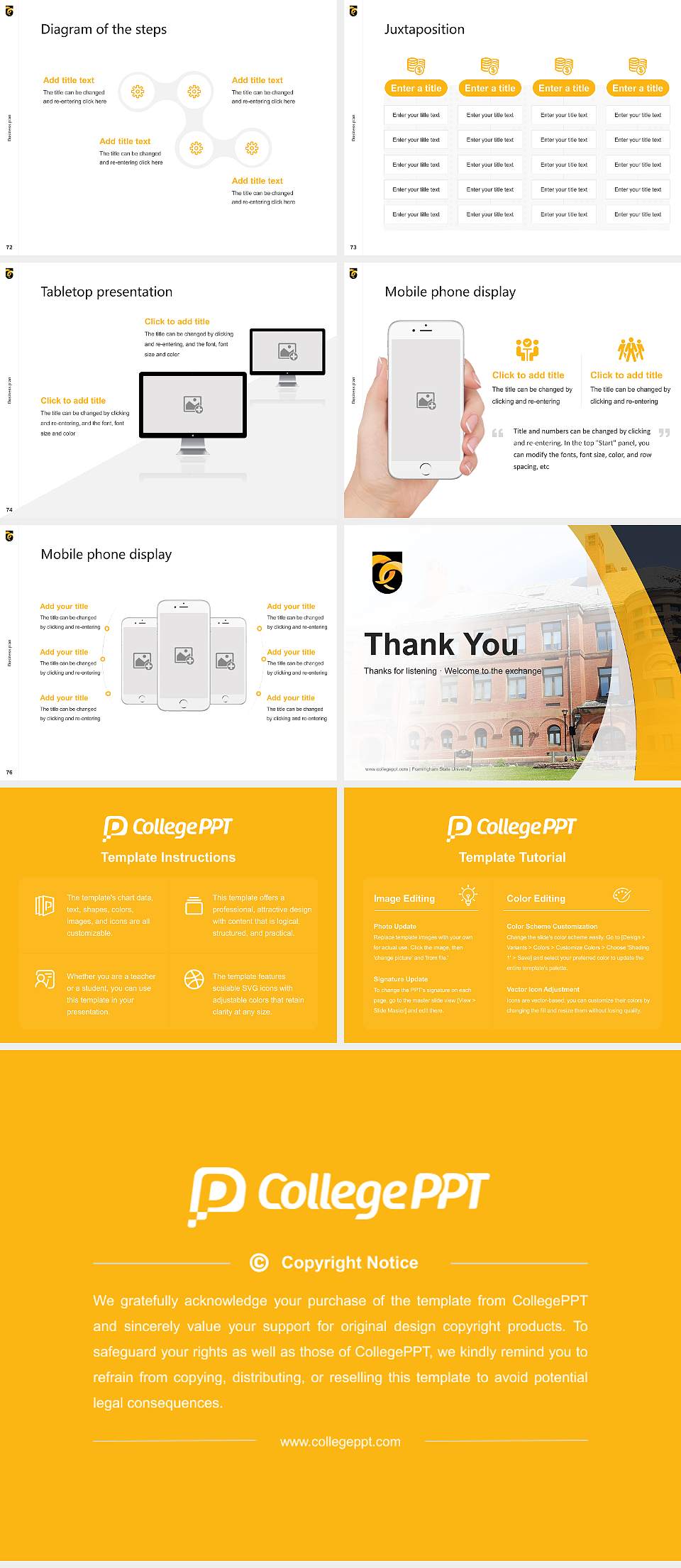 Framingham State University Competition/Entrepreneurship Contest PPT Template4:3 ratio PPT effect preview image9