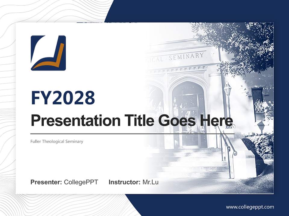 Fuller Theological Seminary Academic Presentation/Research Findings Report PPT Template4:3 ratio PPT effect preview image5