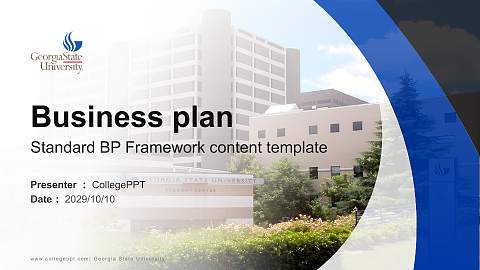Georgia State University Competition/Entrepreneurship Contest PPT Template