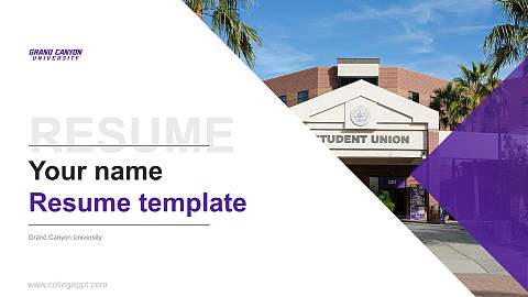 Grand Canyon University Resume PPT Template