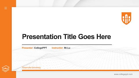 Greenville University Thesis Proposal/Graduation Defense PPT Template