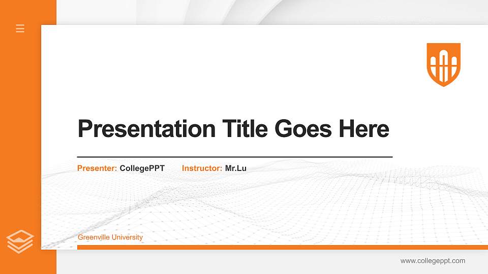 Greenville University Thesis Proposal/Graduation Defense PPT Template16:9 ratio PPT effect preview image