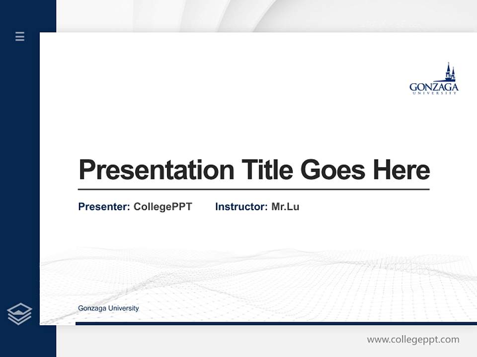 Gonzaga University Thesis Proposal/Graduation Defense PPT Template4:3 ratio PPT effect preview image5