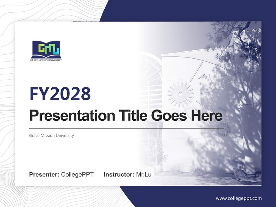 Grace Mission University Academic Presentation/Research Findings Report PPT Template4:3 ratio PPT effect preview image5