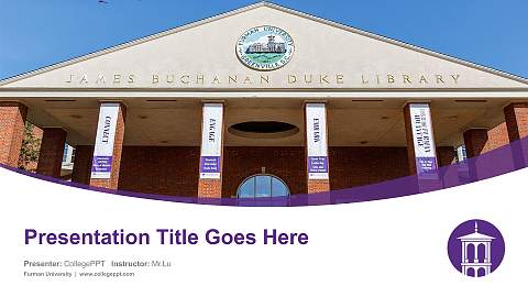 Furman University Course/Courseware Creation PPT Template