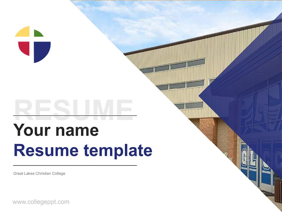Great Lakes Christian College Resume PPT Template4:3 ratio PPT effect preview image5
