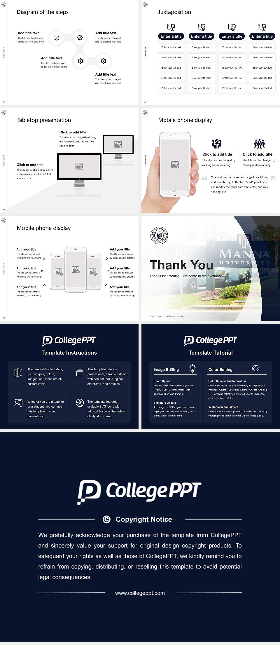Manna University Competition/Entrepreneurship Contest PPT Template4:3 ratio PPT effect preview image9