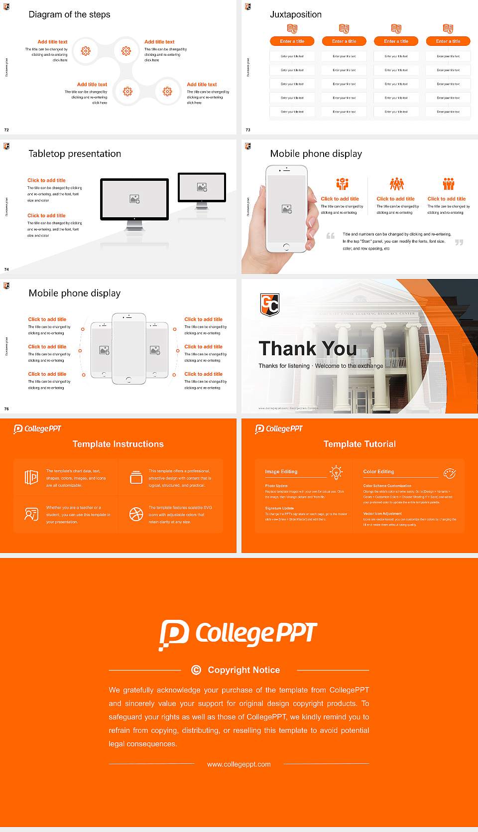 Georgetown College Competition/Entrepreneurship Contest PPT Template16:9 ratio PPT effect preview image9