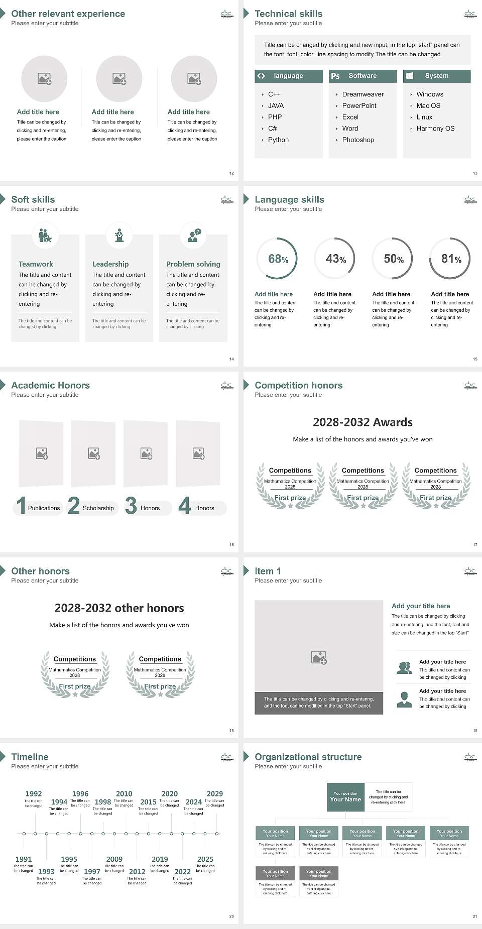 Great Basin College Resume PPT Template4:3 ratio PPT effect preview image3
