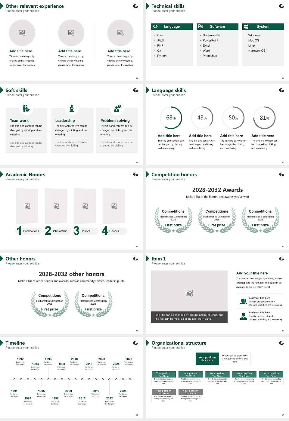 Georgia Gwinnett College Resume PPT Template16:9 ratio PPT effect preview image3