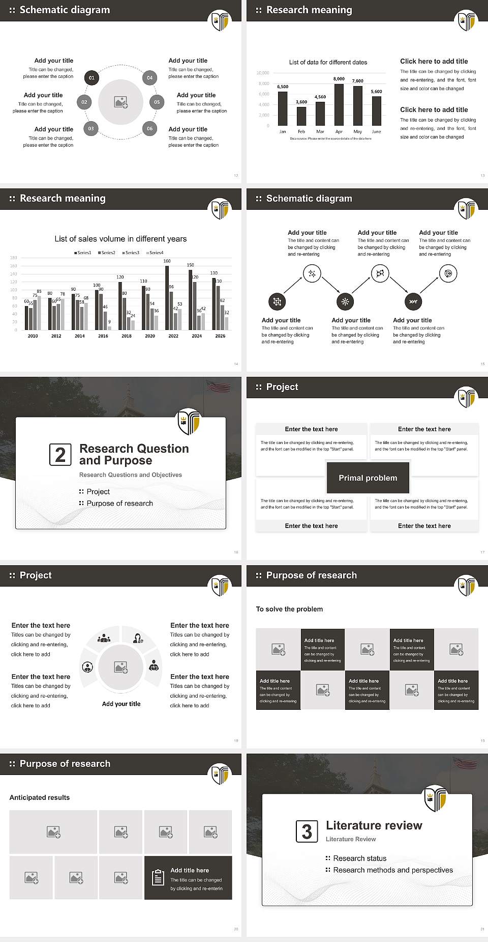 Geneva College Graduation Thesis Defense PPT Template4:3 ratio PPT effect preview image3