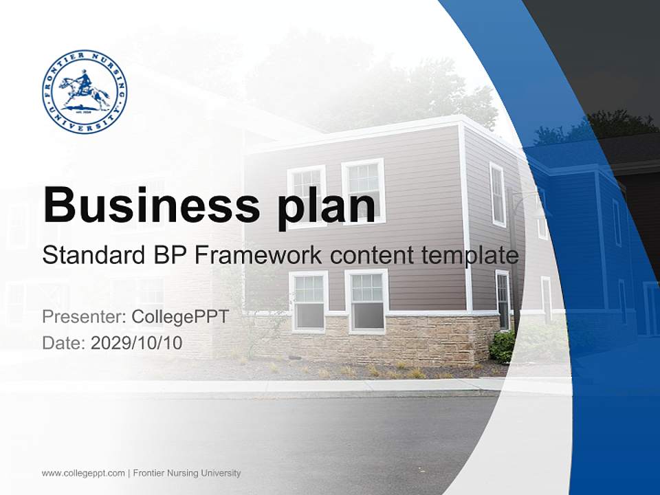 Frontier Nursing University Competition/Entrepreneurship Contest PPT Template4:3 ratio PPT effect preview image9