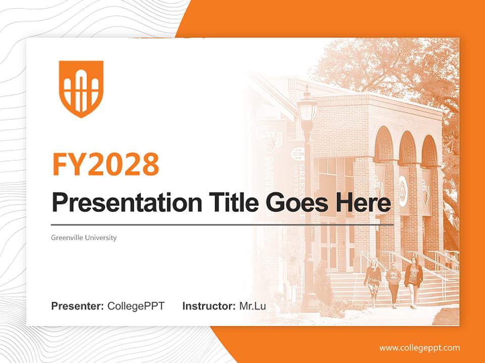 Greenville University Academic Presentation/Research Findings Report PPT Template4:3 ratio PPT effect preview image5
