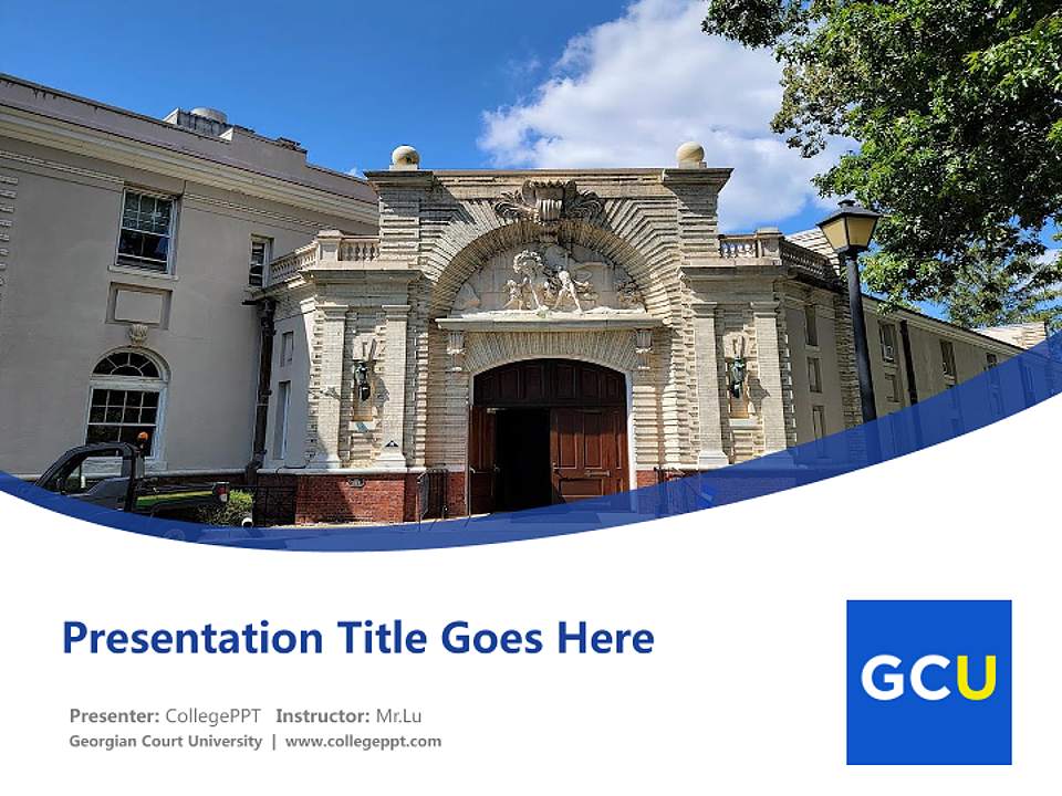 Georgian Court University Course/Courseware Creation PPT Template4:3 ratio PPT effect preview image5