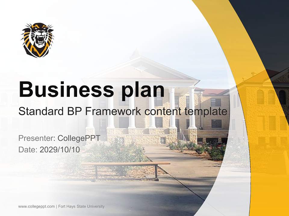 Fort Hays State University Competition/Entrepreneurship Contest PPT Template4:3 ratio PPT effect preview image9