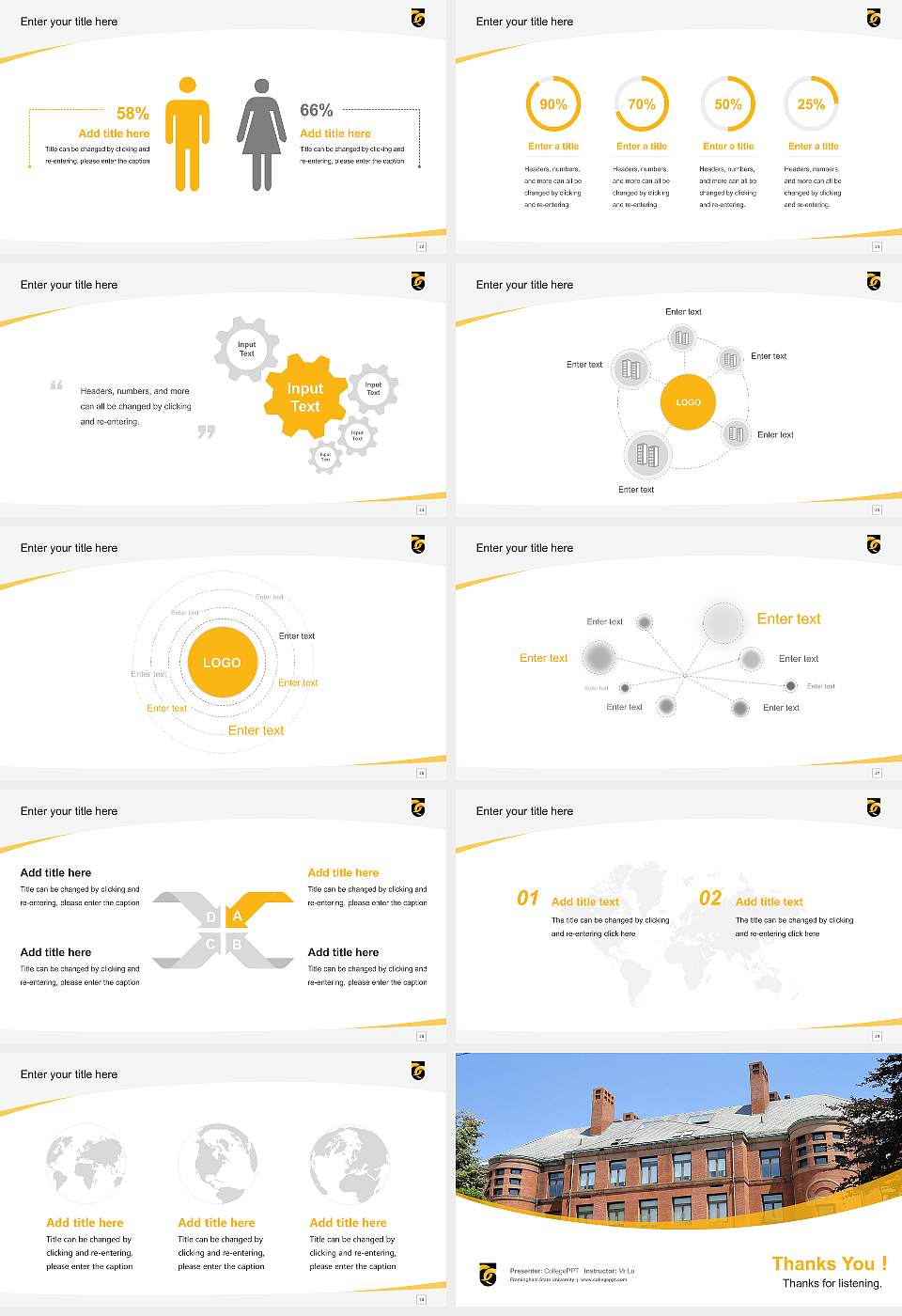 Framingham State University Course/Courseware Creation PPT Template16:9 ratio PPT effect preview image4