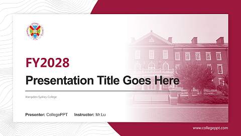 Hampden-Sydney College Academic Presentation/Research Findings Report PPT Template