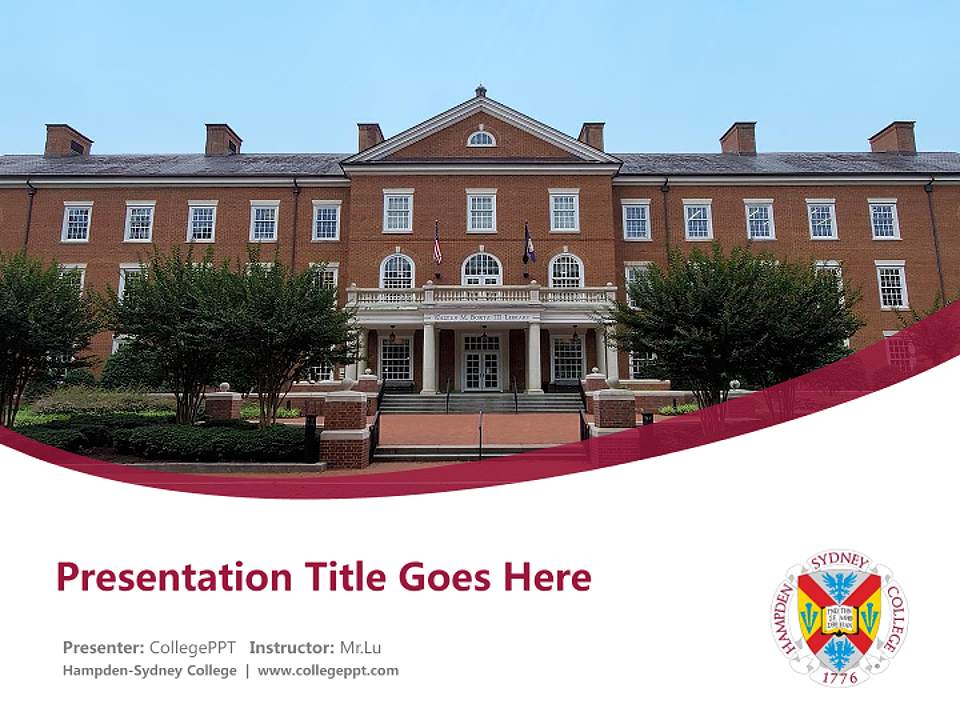 Hampden-Sydney College Course/Courseware Creation PPT Template4:3 ratio PPT effect preview image5