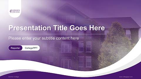 Goshen College Lecture Sharing and Networking Event PPT Template
