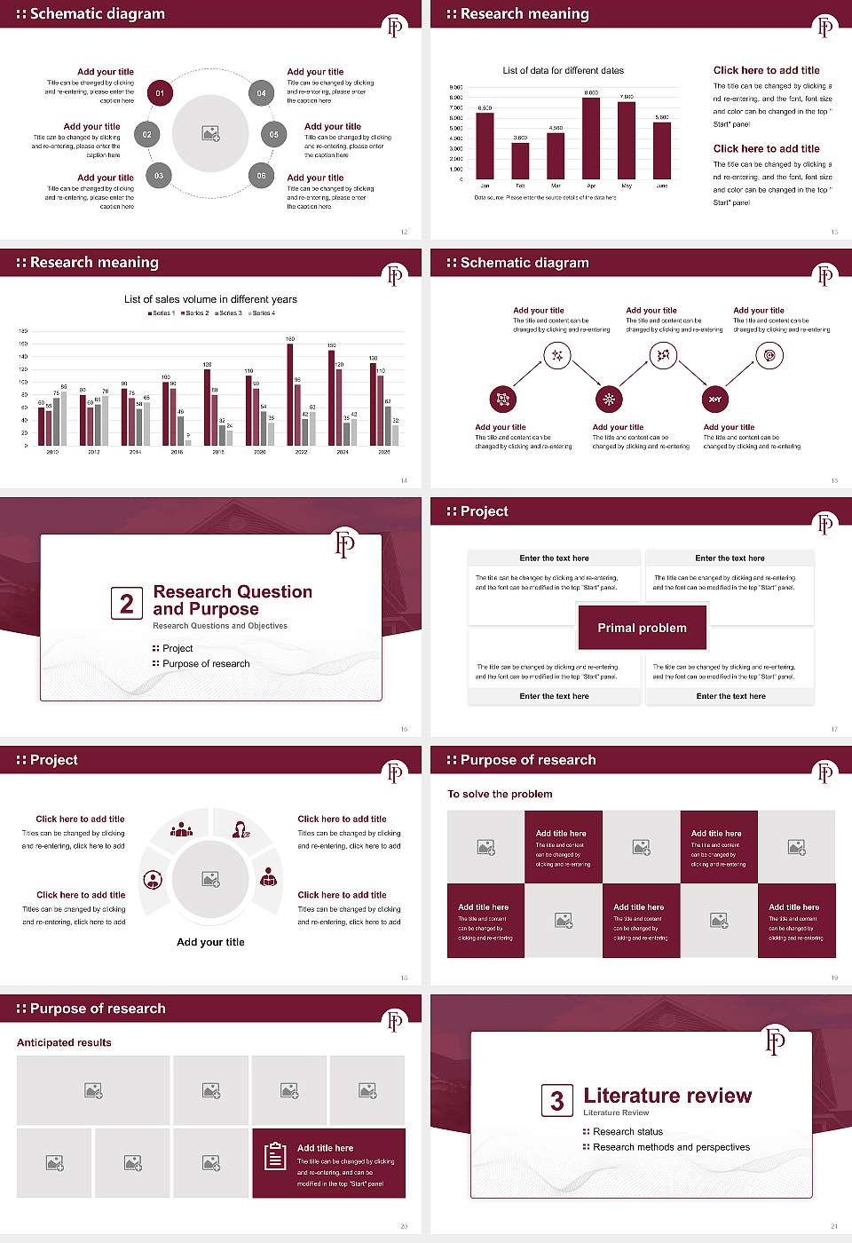 Franklin Pierce University Graduation Thesis Defense PPT Template16:9 ratio PPT effect preview image3