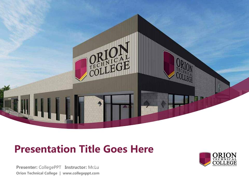 Orion Technical College Course/Courseware Creation PPT Template4:3 ratio PPT effect preview image5