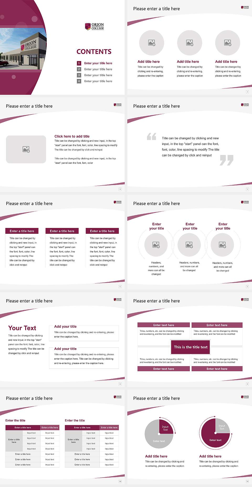 Orion Technical College Course/Courseware Creation PPT Template4:3 ratio PPT effect preview image2