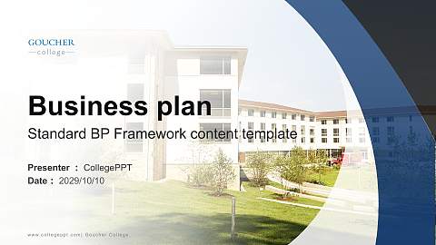 Goucher College Competition/Entrepreneurship Contest PPT Template