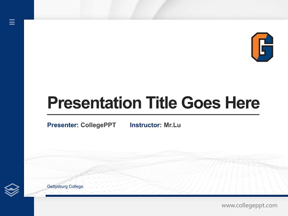 Gettysburg College Thesis Proposal/Graduation Defense PPT Template4:3 ratio PPT effect preview image5